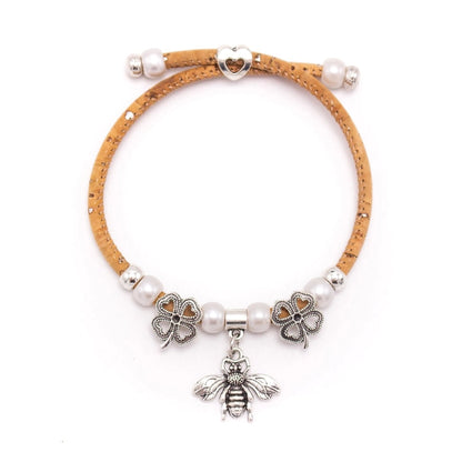 Clover Charm Cork Bracelet