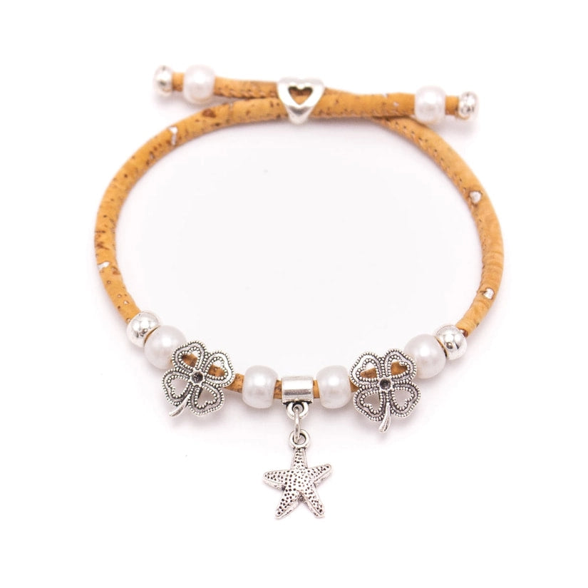 Clover Charm Cork Bracelet