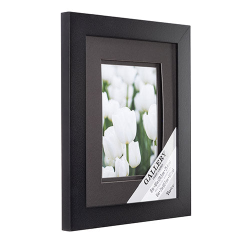 8 x 10 Matted Black Picture Frame: 10 x 12.01 inches