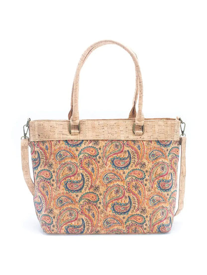 Natural Cork Summer Pattern Tote Bag