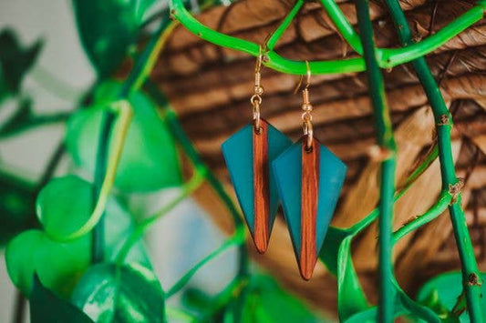Alexa Wooden & Resin Earrings
