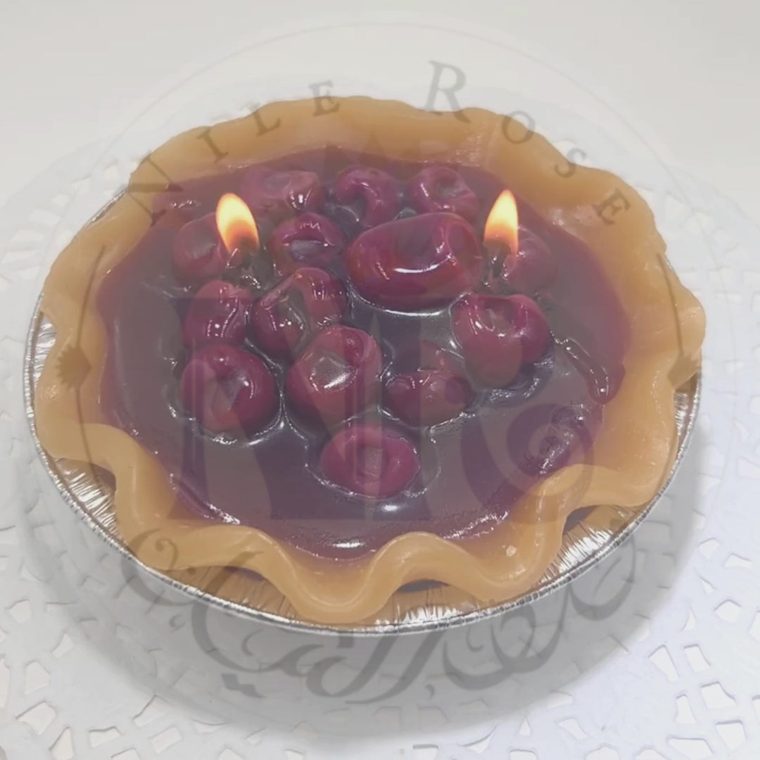 Delightful Cherry Pie Candle 5"
